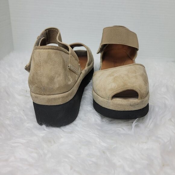 L'Amour Des Pieds Amadour Womens Size 8 M Platform Sandals,Taupe Suede - Picture 7 of 10